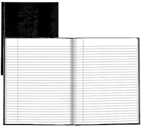 JOURNAL, HARDCOVER, BLUELINE, 8.5" X 10.75", COLLEGE RULED, BLACK, 150 PAGES LARGE